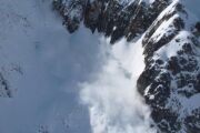Avalanche Control Heli Bombing Mission Powder Cloud