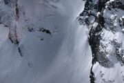 Big Line. Steep Backcountry Skiing