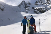 Tristen and Doug Big Line Backcountry Skiing Twin One Glacier Duffey Lake
